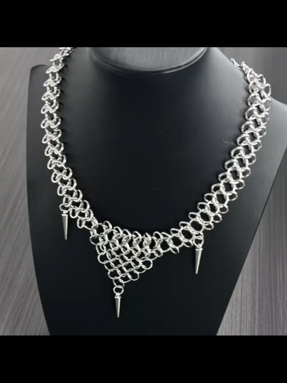 Spike Chainmaille Necklace - Women Jewelry